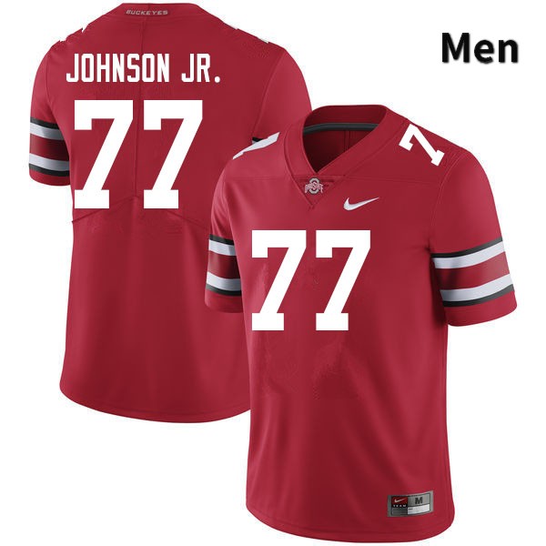 Ohio State Buckeyes Paris Johnson Jr. Men's #77 Scarlet Authentic Stitched College Football Jersey